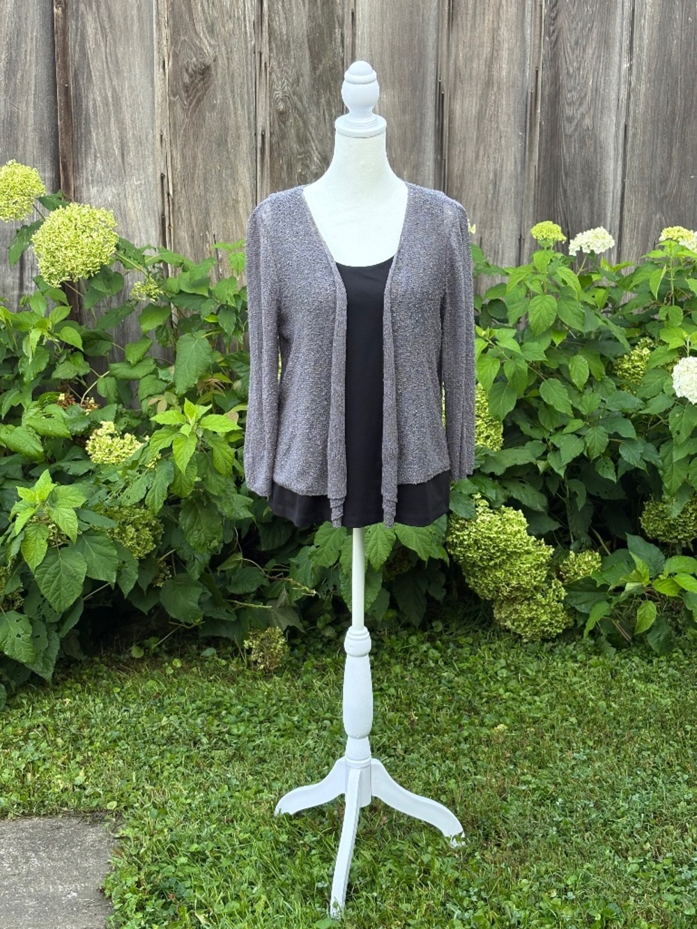 River Grey Open Front Lightweight Cardigan